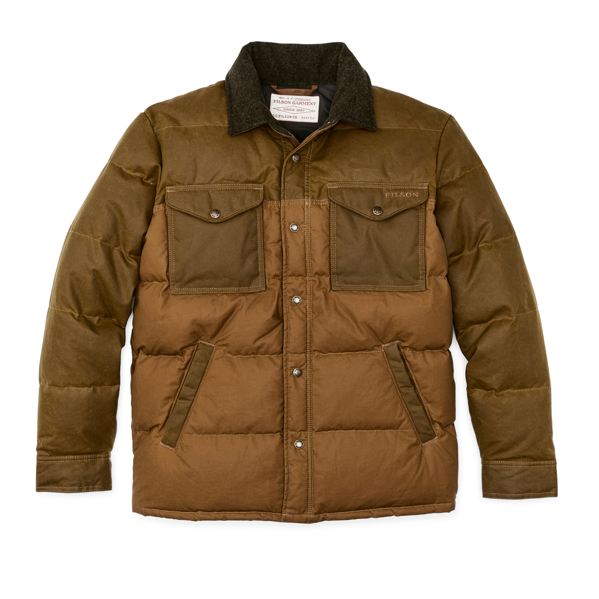 Down Jac-shirt - Dark Tan